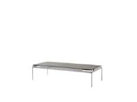 Billede af &Tradition Sett LN12 Coffee Table 140x60 cm - Dark Chrome Frame/Smoked Cast Glass