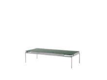 Billede af &Tradition Sett LN12 Coffee Table 140x60 cm - Dark Chrome Frame/Verde Guatamala Marble