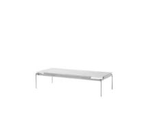 Billede af &Tradition Sett LN12 Coffee Table 140x60 cm - Dark Chrome Frame/Bianco Carrara Marble