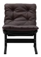 Billede af LK Hjelle Siesta Classic Lænestol Lav SH: 45 cm - Black/Elmo Rustical Dark Brown