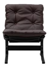 Billede af LK Hjelle Siesta Classic Lænestol Lav SH: 45 cm - Black/Elmo Rustical Dark Brown