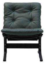 Billede af LK Hjelle Siesta Classic Lænestol Lav SH: 45 cm - Black/Elmo Rustical Green