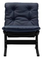 Billede af LK Hjelle Siesta Classic Lænestol Lav SH: 45 cm - Black/Elmo Rustical Blue