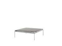 Billede af &Tradition Sett LN13 Coffee Table 100x100 cm - Dark Chrome Frame/Smoked Cast Glass