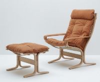 Billede af LK Hjelle Siesta Classic Fodskammel H: 45 cm - Nature/Dunes Cognac