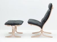 Billede af LK Hjelle Siesta Classic Fodskammel H: 45 cm - Nature/Dunes Anthrazite