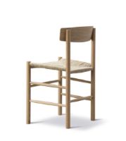 Billede af Fredericia Furniture 3239 J39 Mogensen Spisebordsstol SH: 46,5 cm - Lys Olieret Eg/Søgræs Flet 