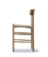 Billede af Fredericia Furniture 3239 J39 Mogensen Spisebordsstol SH: 46,5 cm - Lys Olieret Eg/Søgræs Flet 