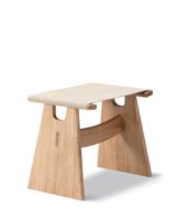 Billede af Fredericia Furniture Seto Stool SH: 43 cm - Natur Canvas/Eg Lys Olie