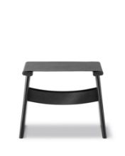 Billede af Fredericia Furniture Seto Stool SH: 43 cm - Sort Canvas/Eg Sort Lak