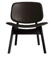 Billede af Ro Collection Pandora Lounge Sæde- og Rygpolstret SH: 39,1 cm - Black Lacquered Oak/Standard Dark Brown