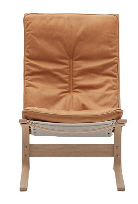 Billede af LK Hjelle Siesta Fiora Lænestol Høj SH: 43 cm - Nature/Vintage Cognac