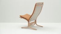 Billede af LK Hjelle Siesta Fiora Lænestol Høj SH: 43 cm - Nature/Vintage Cognac