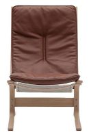 Billede af LK Hjelle Siesta Fiora Lænestol Høj SH: 43 cm - Nature/Prescott Hezelnut