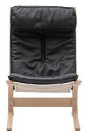 Billede af LK Hjelle Siesta Fiora Lænestol Høj SH: 43 cm - Nature/Prescott Black Ink