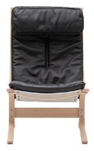 Billede af LK Hjelle Siesta Fiora Lænestol Høj SH: 43 cm - Nature/Prescott Black Ink