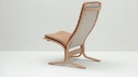 Billede af LK Hjelle Siesta Fiora Lænestol Høj SH: 43 cm - Nature/Hemsen Anilin Sand