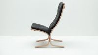 Billede af LK Hjelle Siesta Fiora Lænestol Høj SH: 43 cm - Nature/Hemsen Anilin Black