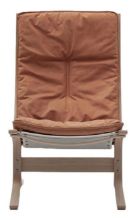 Billede af LK Hjelle Siesta Fiora Lænestol Høj SH: 43 cm - Nature/Dunes Cognac