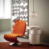 Billede af Verpan Verner Panton Globe Ø: 28 cm - Chrome/Red/Blue