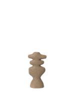 Billede af Ferm Living Yara Candle Holder Large H: 19,5 cm - Dark Sand 