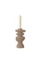 Billede af Ferm Living Yara Candle Holder Large H: 19,5 cm - Dark Sand 