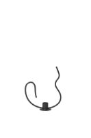 Billede af Ferm Living Valse Candle Holder Low H: 18,4 cm - Black 