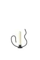 Billede af Ferm Living Valse Candle Holder Low H: 18,4 cm - Black 