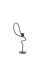 Billede af Ferm Living Valse Candle Holder High H: 28 cm - Black 