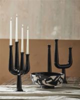 Billede af Nordal ULOPU 2 Armet Lysestage H: 49,5 cm - Sort