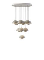 Billede af &Tradition Flowerpot VP10 Chandelier 10 Pendler - Grey Beige