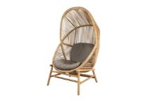 Billede af Cane-line Outdoor Hive Stol inkl. Stel og Hynder - Natural Weave/Taupe