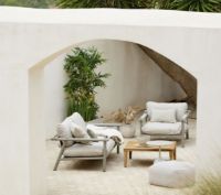 Billede af Cane-line Outdoor Divine Fodskammel 55x55 cm - Sand