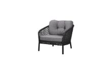 Billede af Cane-line Outdoor Ocean Large Loungestol Inkl. Hyndesæt SH: 40 cm - Dark Grey/Dark Grey
