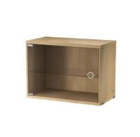 Billede af String Furniture Display Cabinet With Swing Glass Door 58x42 cm - Oak