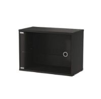 Billede af String Furniture Display Cabinet With Swing Glass Door 58x42 cm - Black Stained Ash
