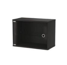 Billede af String Furniture Display Cabinet With Swing Glass Door 58x42 cm - Black Stained Ash