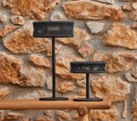 Billede af Cane-line Outdoor Illusion Bordlampe Medium H: 43 cm - Lava Grey/Dark Grey