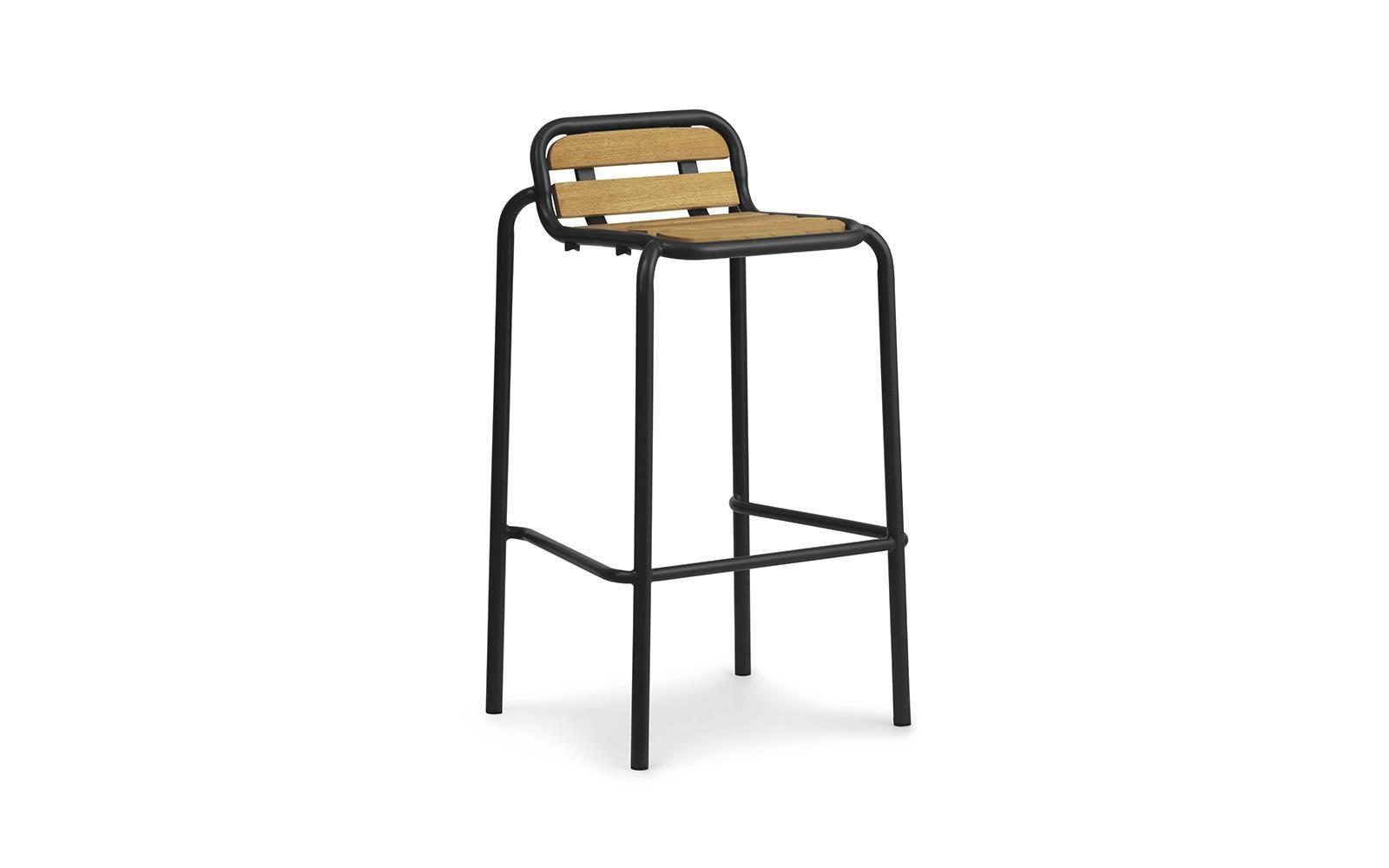 Billede af Normann Copenhagen Outdoor Vig Barstol 75 cm - Sort