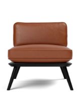 Billede af Fredericia Furniture 1711 Spine Lounge Suite Chair Petit - Læder Cera/Ask