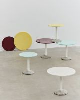 Billede af HAY Ceramic Table Ø: 90 cm - Bright Yellow 