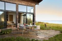 Billede af FDB Møbler M20 og M21 Teglgård Havemøbelsæt - Rustfrit Stål/Lysegrå