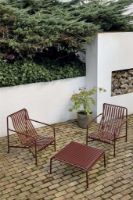 Billede af HAY Palissade Table Low + Lounge Chairs High Havemøbelsæt - Iron Red