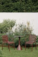 Billede af HAY Palissade Cone Table + Dining Armchairs Havemøbelsæt - Iron Red