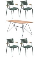 Billede af HOUE Sketch og ReCLIPS Havemøbelsæt - Bamboo/Grøn