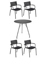 Billede af HOUE Circum og ReCLIPS Havemøbelsæt - Sort/Aluminium