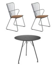 Billede af HOUE Circum og Paon Havemøbelsæt - Sort/Aluminium