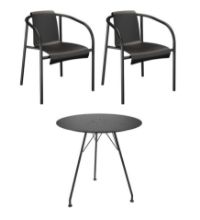 Billede af HOUE Circum og NAMI Havemøbelsæt - Sort/Aluminium