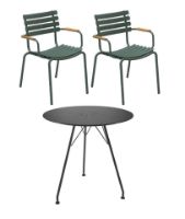 Billede af HOUE Circum og ReCLIPS Havemøbelsæt - Sort/Grøn