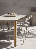 Billede af Vipp 719 Outdoor Open-Air Table + Open-Air 711 Chair Havemøbelsæt - Ceramic/Beige